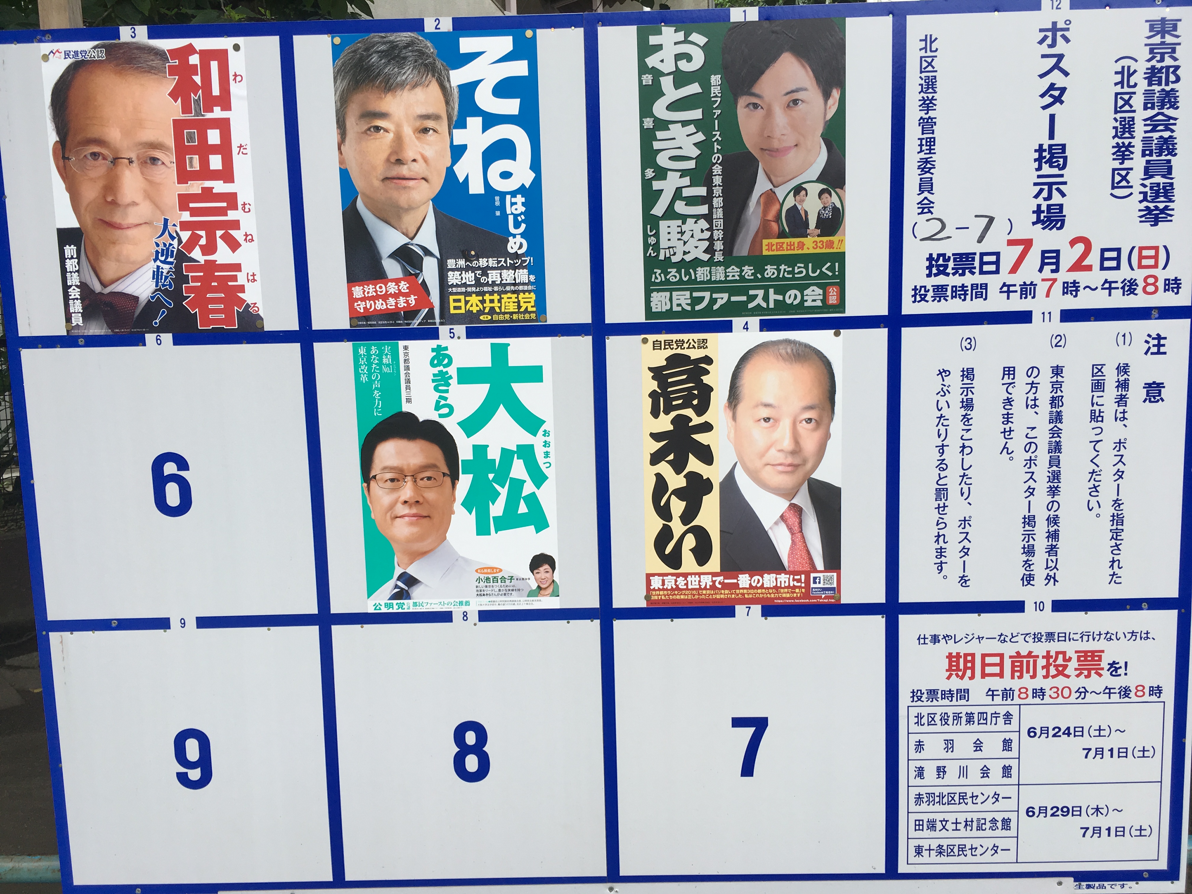 選挙結果速報 17年東京都議会議員選挙 北区当選者決定 Tabatime タバタイム